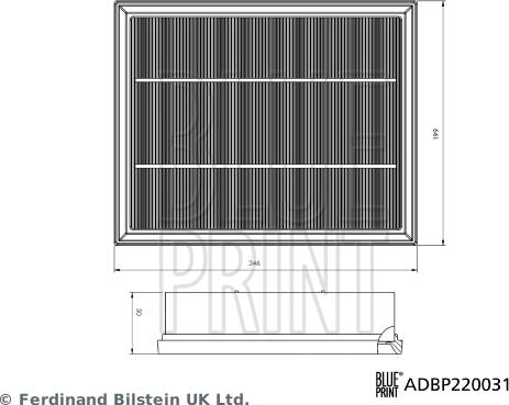 Blue Print ADBP220031 - Filtru aer parts5.com