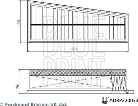 Blue Print ADBP220033 - Air Filter parts5.com