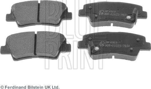 Blue Print ADG042100 - Set placute frana,frana disc parts5.com