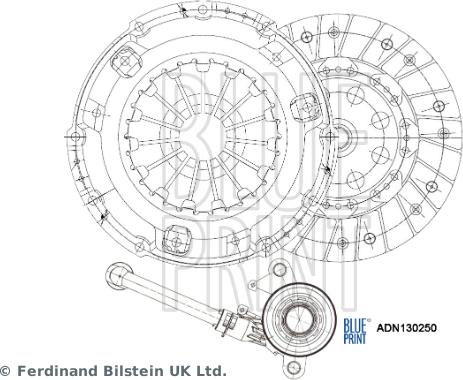 Blue Print ADN130250 - Kuplungkészlet parts5.com