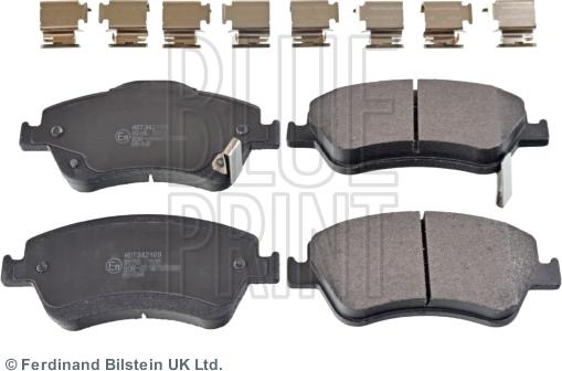 Blue Print ADT342169 - Zestaw klocków hamulcowych, hamulce tarczowe parts5.com