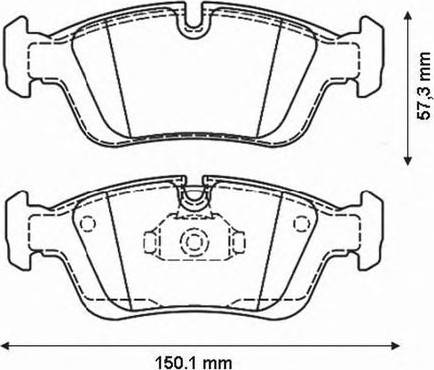 BMW 34111160357 - Set placute frana,frana disc parts5.com