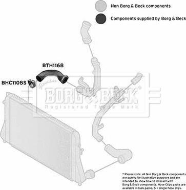 Borg & Beck BTH1168 - Tubo flexible de aire de sobrealimentación parts5.com