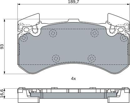 BOSCH 0 986 494 991 - Komplet zavornih oblog, ploscne (kolutne) zavore parts5.com