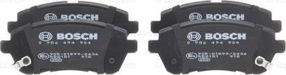 BOSCH 0 986 494 904 - Brake Pad Set, disc brake parts5.com