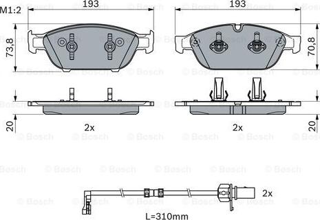 BOSCH 0 986 494 986 - Set placute frana,frana disc parts5.com