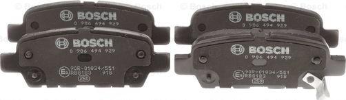 BOSCH 0 986 494 929 - Set placute frana,frana disc parts5.com