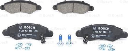 BOSCH 0 986 494 458 - Set placute frana,frana disc parts5.com