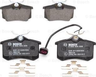 BOSCH 0 986 494 599 - Brake Pad Set, disc brake parts5.com