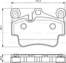 BOSCH 0 986 494 567 - Brake Pad Set, disc brake parts5.com