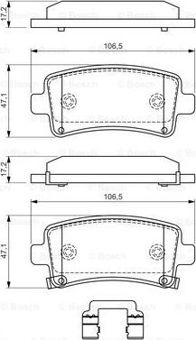 BOSCH 0 986 494 586 - Set placute frana,frana disc parts5.com