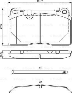 BOSCH 0 986 494 694 - Brake Pad Set, disc brake parts5.com