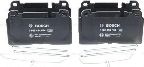 BOSCH 0 986 494 694 - Brake Pad Set, disc brake parts5.com