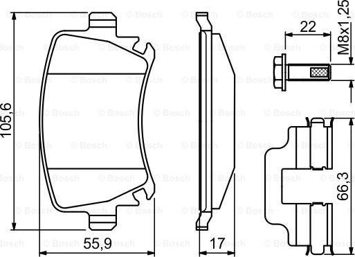 BOSCH 0 986 494 649 - Set placute frana,frana disc parts5.com