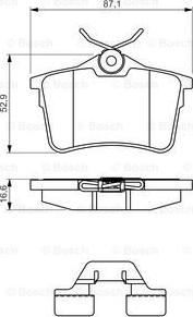 BOSCH 0 986 494 646 - Fékbetétkészlet, tárcsafék parts5.com