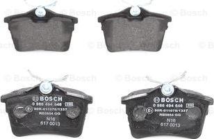 BOSCH 0 986 494 646 - Fékbetétkészlet, tárcsafék parts5.com