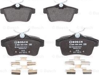 BOSCH 0 986 494 640 - Brake Pad Set, disc brake parts5.com