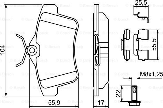 BOSCH 0 986 494 640 - Set placute frana,frana disc parts5.com