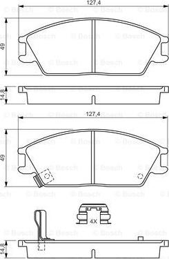 BOSCH 0 986 494 620 - Set placute frana,frana disc parts5.com