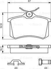 BOSCH 0 986 494 621 - Тормозные колодки, дисковые, комплект parts5.com