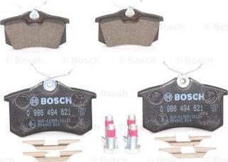 BOSCH 0 986 494 621 - Bremsbelagsatz, Scheibenbremse parts5.com