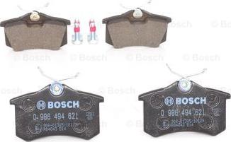 BOSCH 0 986 494 621 - Тормозные колодки, дисковые, комплект parts5.com