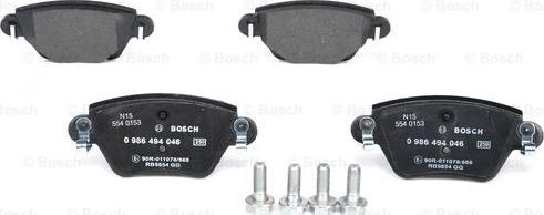 BOSCH 0 986 494 046 - Set placute frana,frana disc parts5.com