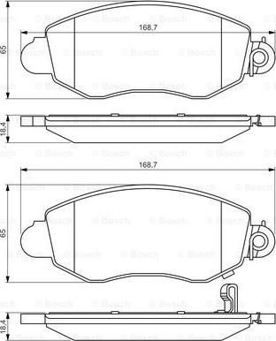 BOSCH 0 986 494 047 - Set placute frana,frana disc parts5.com