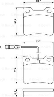 BOSCH 0 986 494 000 - Zestaw klocków hamulcowych, hamulce tarczowe parts5.com