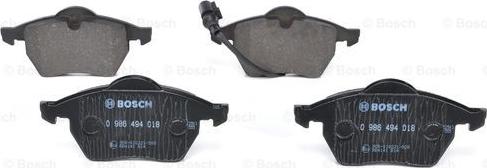 BOSCH 0 986 494 018 - Σετ τακάκια, δισκόφρενα parts5.com