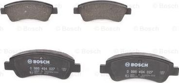 BOSCH 0 986 494 027 - Set placute frana,frana disc parts5.com