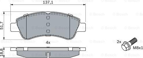 BOSCH 0 986 494 027 - Set placute frana,frana disc parts5.com