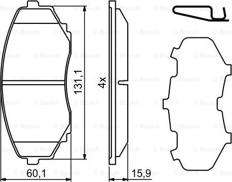 BOSCH 0 986 494 855 - Set placute frana,frana disc parts5.com