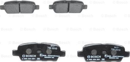 BOSCH 0 986 494 861 - Set placute frana,frana disc parts5.com