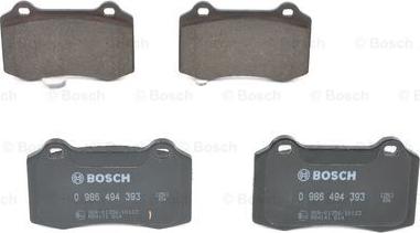 BOSCH 0 986 494 393 - Bremsbelagsatz, Scheibenbremse parts5.com