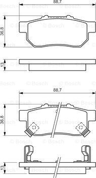 BOSCH 0 986 494 392 - Juego de pastillas de freno parts5.com