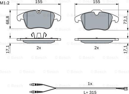 BOSCH 0 986 494 371 - Set placute frana,frana disc parts5.com