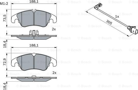 BOSCH 0 986 494 259 - Set placute frana,frana disc parts5.com