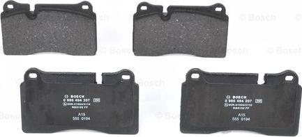 BOSCH 0 986 494 207 - Set placute frana,frana disc parts5.com