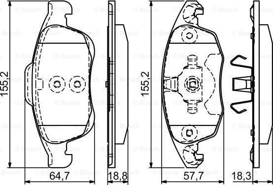 BOSCH 0 986 494 235 - Set placute frana,frana disc parts5.com