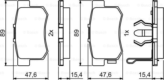 BOSCH 0 986 494 233 - Set placute frana,frana disc parts5.com