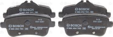 BOSCH 0 986 494 783 - Set placute frana,frana disc parts5.com