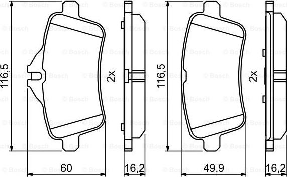 BOSCH 0 986 494 771 - Set placute frana,frana disc parts5.com