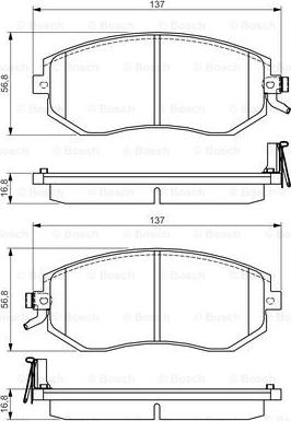 BOSCH 0 986 495 125 - Kit de plaquettes de frein, frein à disque parts5.com