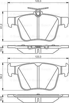 BOSCH 0 986 495 346 - Sada brzdových platničiek kotúčovej brzdy parts5.com