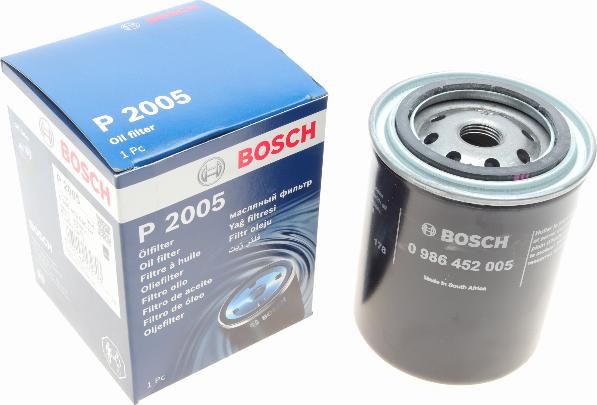 BOSCH 0 986 452 005 - Φίλτρο λαδιού parts5.com