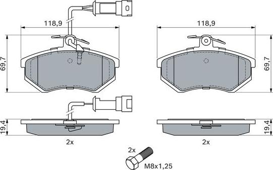 BOSCH 0 986 466 693 - Set placute frana,frana disc parts5.com