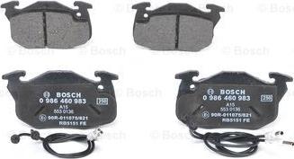 BOSCH 0 986 460 983 - Komplet zavornih oblog, ploscne (kolutne) zavore parts5.com