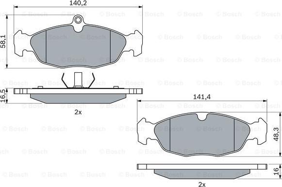 BOSCH 0 986 460 938 - Sada brzdových destiček, kotoučová brzda parts5.com