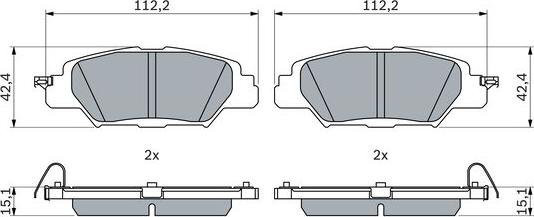 BOSCH 0 986 460 006 - Set placute frana,frana disc parts5.com